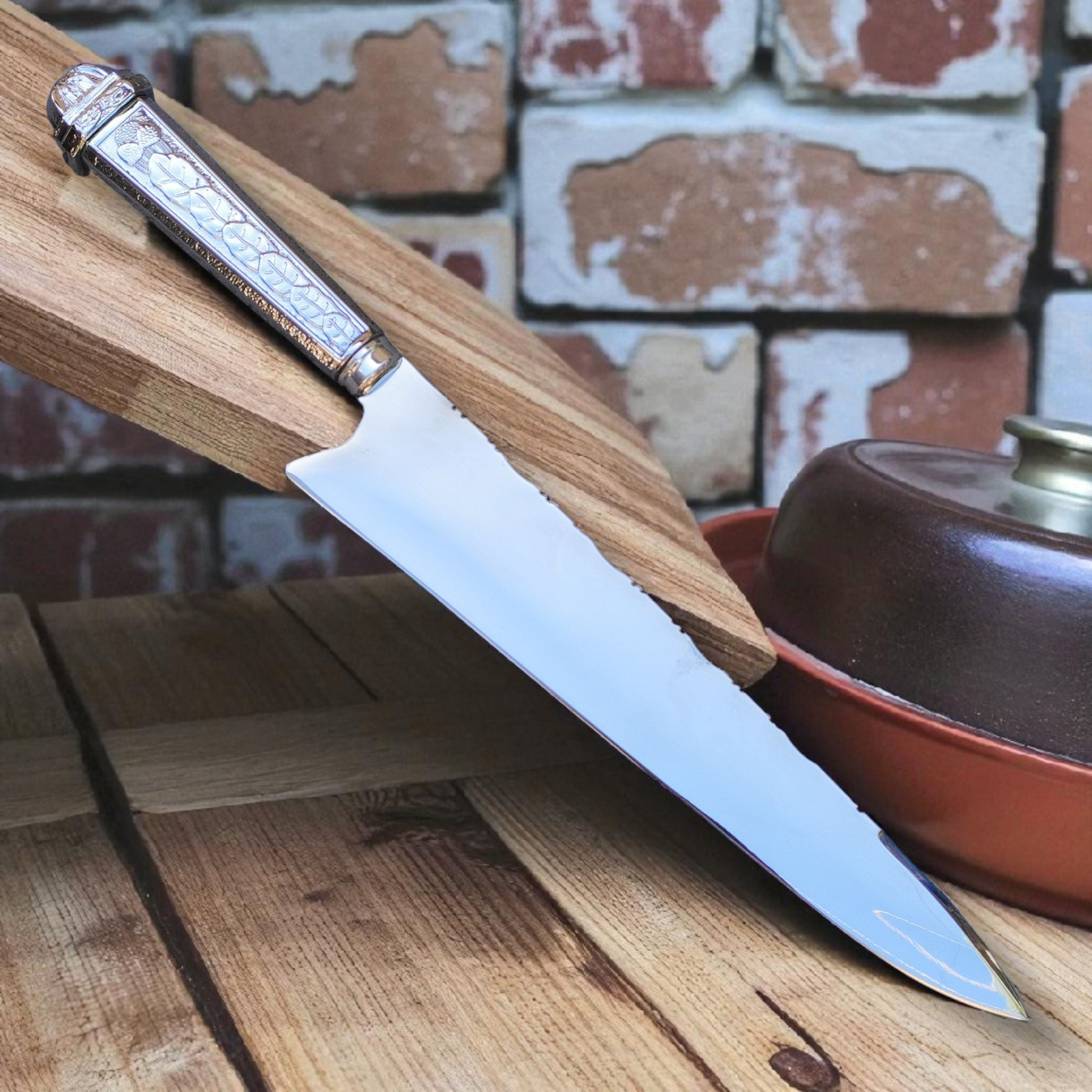 Faca Artesanal Modelo Saron - Cabo Castelhana Argentina - Ideal para Churrasco