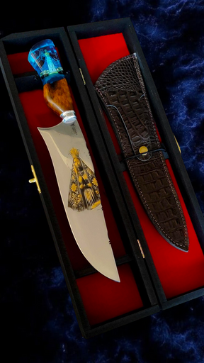 Faca Artesanal Padroeira edição especial GOLD