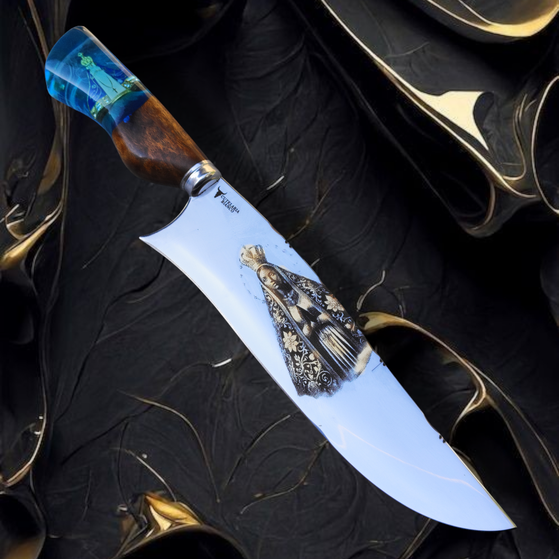 Faca Artesanal Padroeira edição especial GOLD