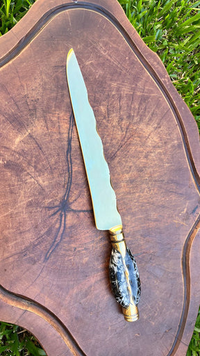 Faca Artesanal Exclusiva Banhada a Ouro 24k - EDIÇÃO LIMITADA E NUMERDA - SOMENTE 5 PEÇAS