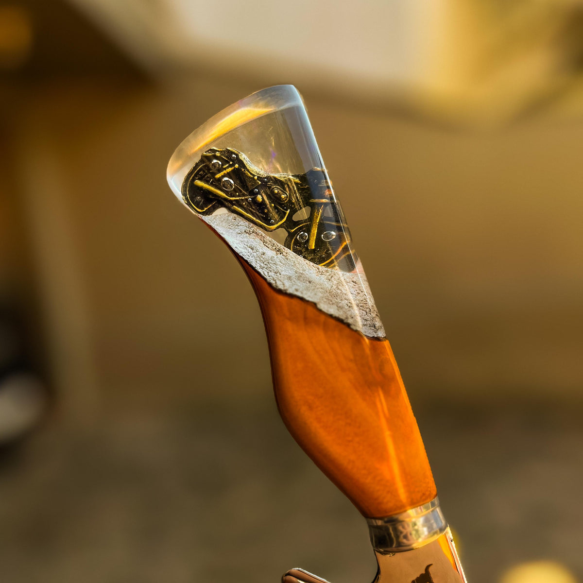 Faca Artesanal modelo Motociclista Premium Forjada - Especial para Churrasco e Culinária